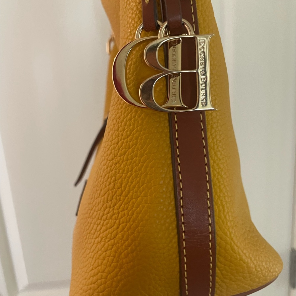 Dooney & Bourke Mustard Yellow and Brown Shoulder Bag